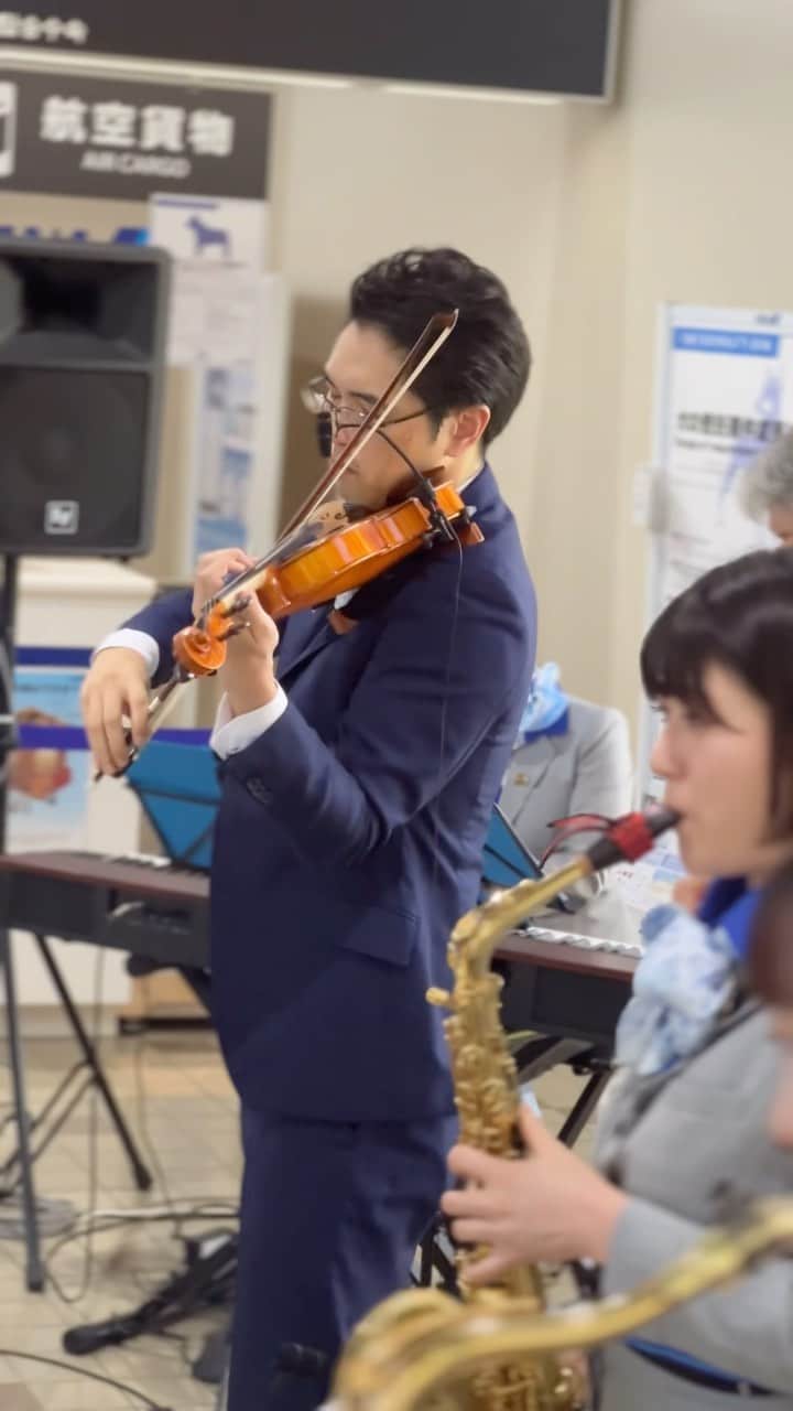 ANAのインスタグラム：「7月2日 萩・石見空港開港30周年記念 ANA Team HND Orchestra コンサートからAnother Sky✈️🎵 #萩石見空港 #IWJ #anothersky #allnipponairways」