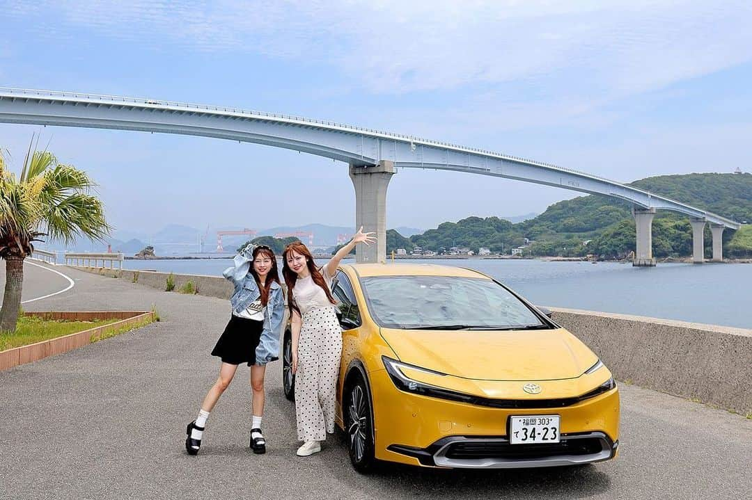 高木悠未のインスタグラム：「🚗=3  今月お借りした車は【プリウス】 伊王島に行ってきました〜!!黄色がかなり映えてますな💛  アイランド長崎や他にも色んなスポット行って楽しすぎた〜!!  詳しくは 「ネッツ西日本　LinQ」で検索してね！  #ネッツトヨタ西日本#ネッツ西日本#LinQ#新木さくら#カワイイ女子旅ココしっとーと#女子旅#福岡女子旅#福岡ドライブ#車好きな人と繋がりたい#ドライブ好き#トヨタ#トヨタグラム#ネッツトヨタ#伊王島#アイランドナガサキ#アイランド長崎#プリウス」