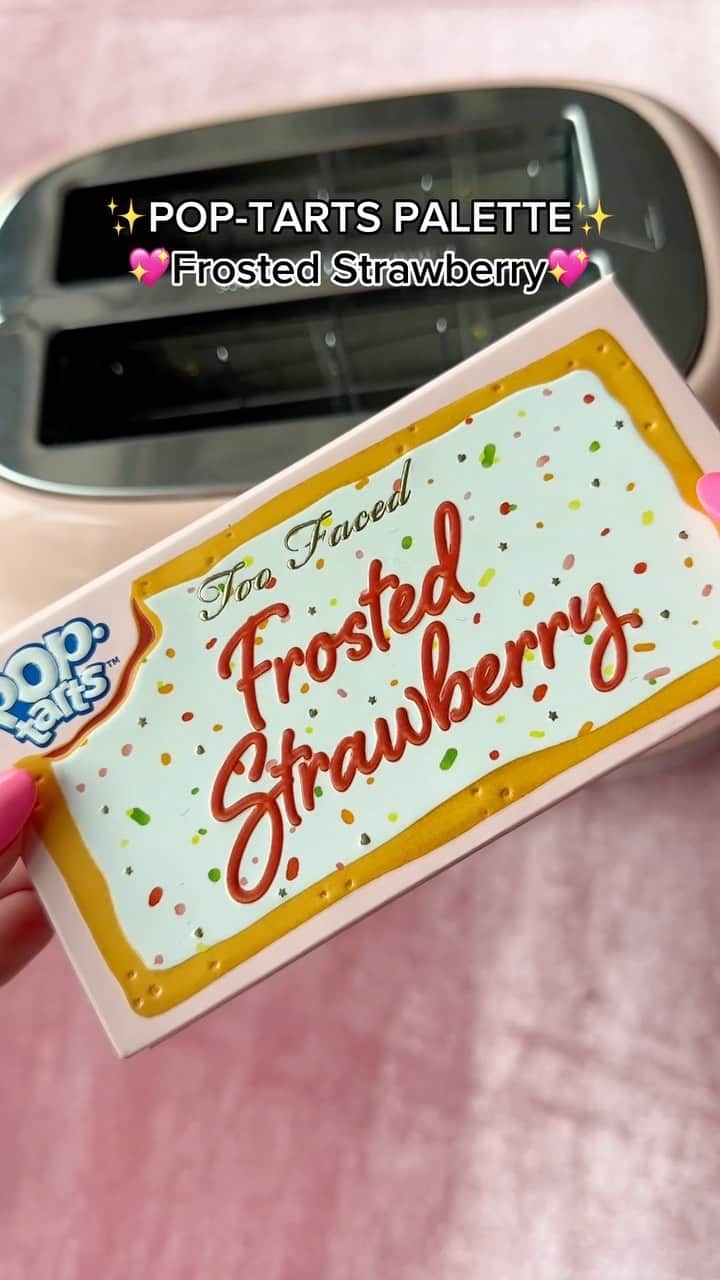 Too Facedのインスタグラム：「Frost Yourself babe! 😉 These 8 pink & pretty pops of color inspired by the iconic Frosted Strawberry @poptartsus make the perfect bite sized eye shadow palette! Available now at @ultabeauty 😍💖 #toofaced #tfcrueltyfree」