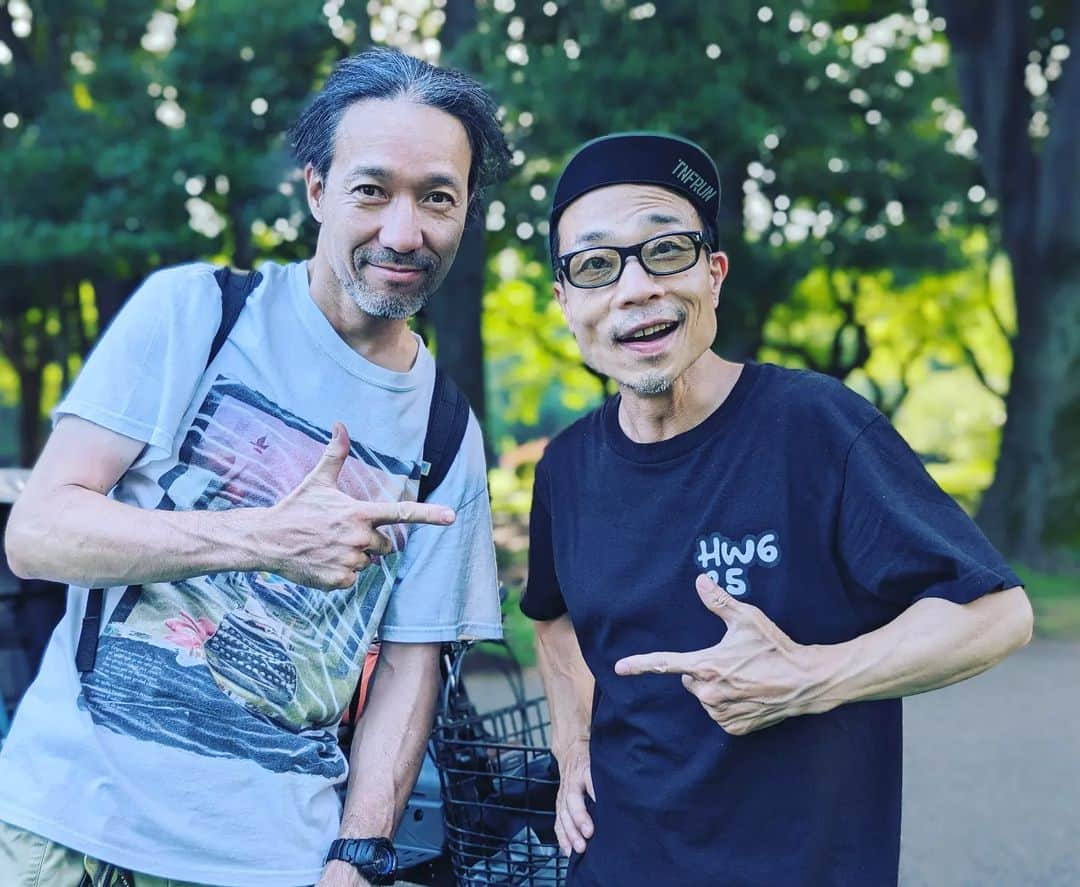 磯部正文のインスタグラム：「⁡ ⁡公園で遊んでたら⁡ ⁡BRAHMAN/OAUマッキンに遭遇So good」