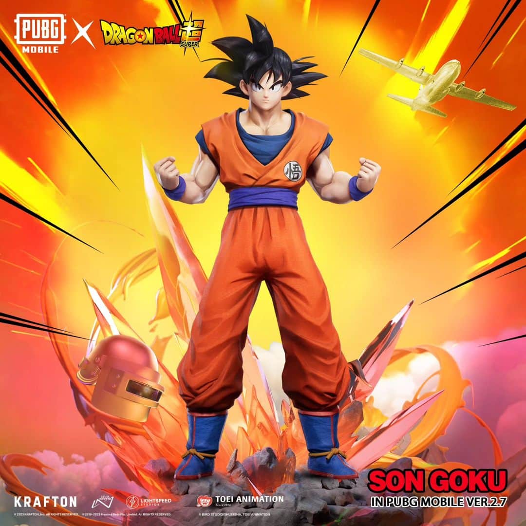 のインスタグラム：「PUBG MOBILE x Dragon Ball Super #鳥山明   #ドラゴンボール  #ドラゴンボールZ  #ドラゴンボール超 #ドラゴンクエスト  #クロノトリガー #悟空 #ベジータ  #アニメ  #マンガ  #日本  #バードスタジオ #集英社 #Dbz #Dbs #Dragonball #Dragonballz #dragonballsupersuperhero」