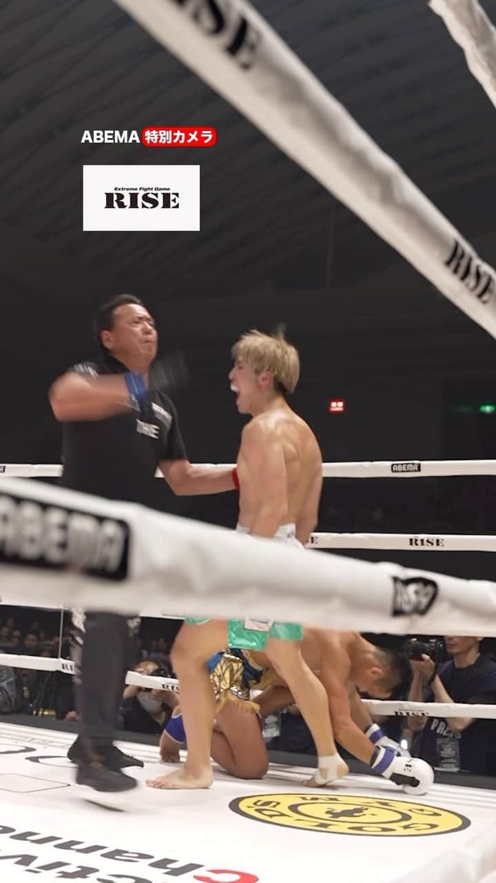 田丸辰のインスタグラム：「【ムエタイ王者に圧勝！】田丸辰、必殺の膝蹴りでKO勝利！ @toki.tamaru @rise_2003official   #田丸辰 #rise #abema」