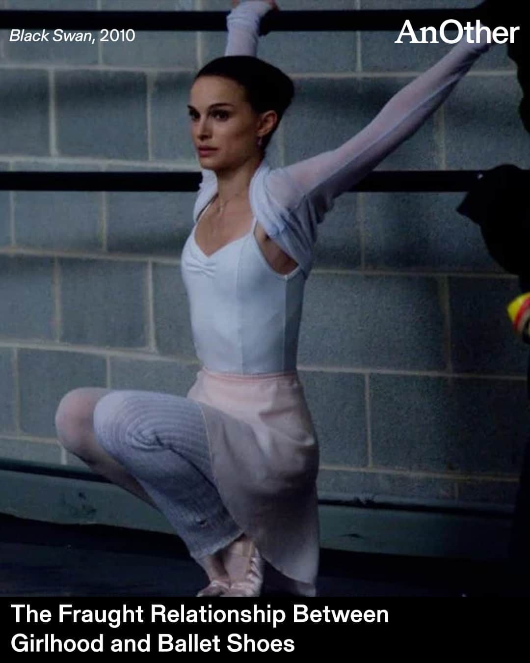 AnOther Magazineのインスタグラム：「In the latest instalment of @clairemahealy's Girlhood Studies column, an insight into the paradoxical ballet shoe 🩰⁠ ⁠ Through films like Suspiria and Black Swan, Healy looks into the oppressive history of pointe shoes – and why they are a powerful symbol of the kinds of expectations placed on all young girls. "It’s a world of grace, femininity, delicacy, and (baby) pink: all those things that little girls are supposedly made of," she writes. Link in bio 📲⁠ ⁠ 📸 1. Black Swan, 2010 (Film still)⁠ 2. Suspiria, 1977 (Film still)⁠ 3. The Red Shoes, 1948 (Film still)⁠ 5. Flight of the Swan, 1992 (Film still)」