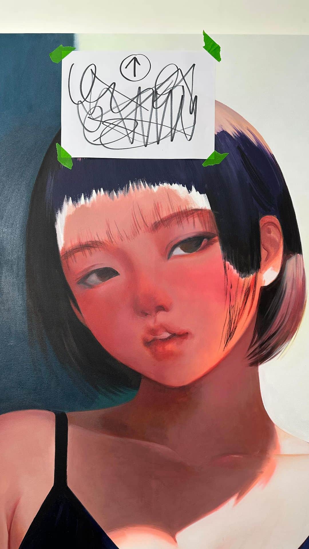 門小雷のインスタグラム：「NEW PAINTING SNEAK PEEK 🩸」