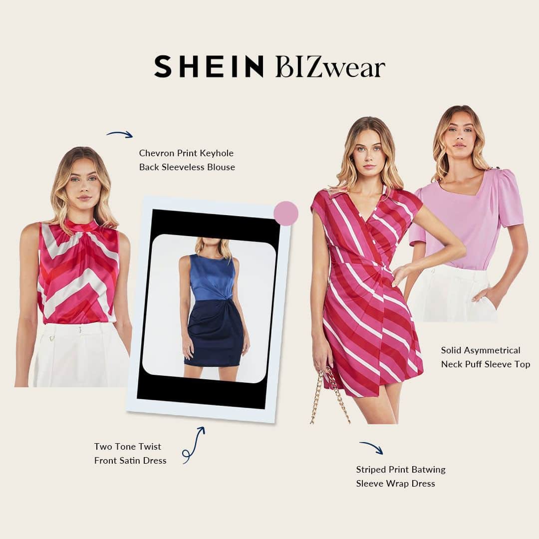 SHEINのインスタグラム：「Your 9-5 gets 24/7 style with elevated work fits that deliver a big boost of corporate confidence 🏢💗💼   🔎16923670 16923952 16923517 17885248 16974312 17001936 16923964 16923943  #SHEINBIZwear」