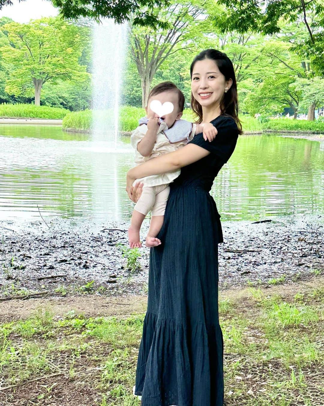 五條まりなのインスタグラム：「🌳👶⛲️」