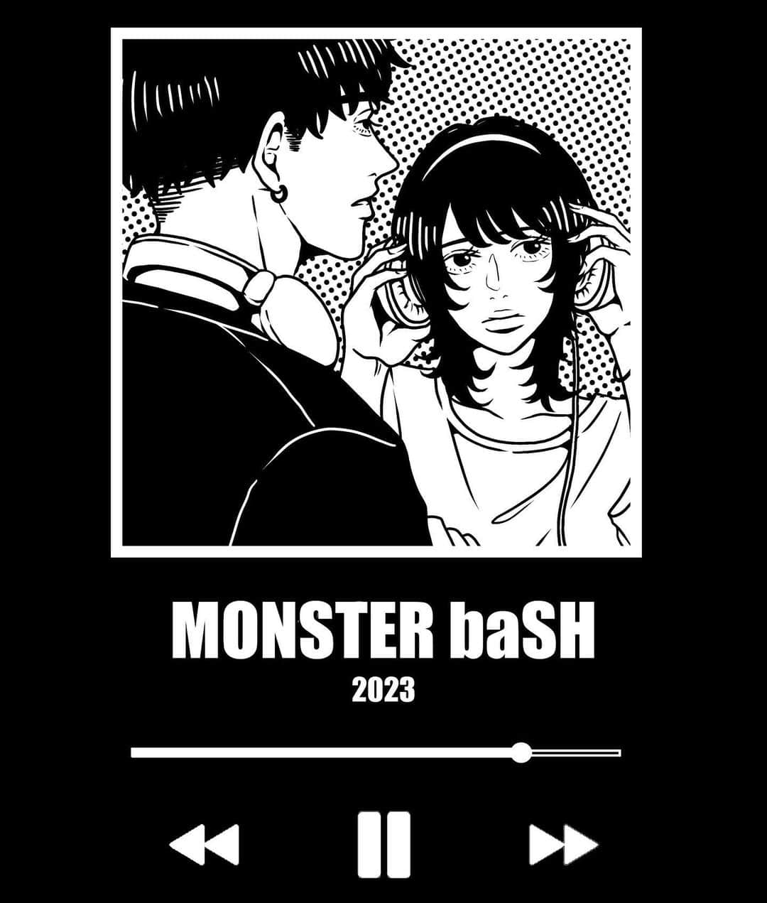 masuda mikuのインスタグラム：「《Works》MONSTER baSH 2023コラボTシャツを2種類担当しました⛰️   フェスのお供にぜひ！  https://www.monsterbash.jp/goods.html  #モンバス #モンバス2023」