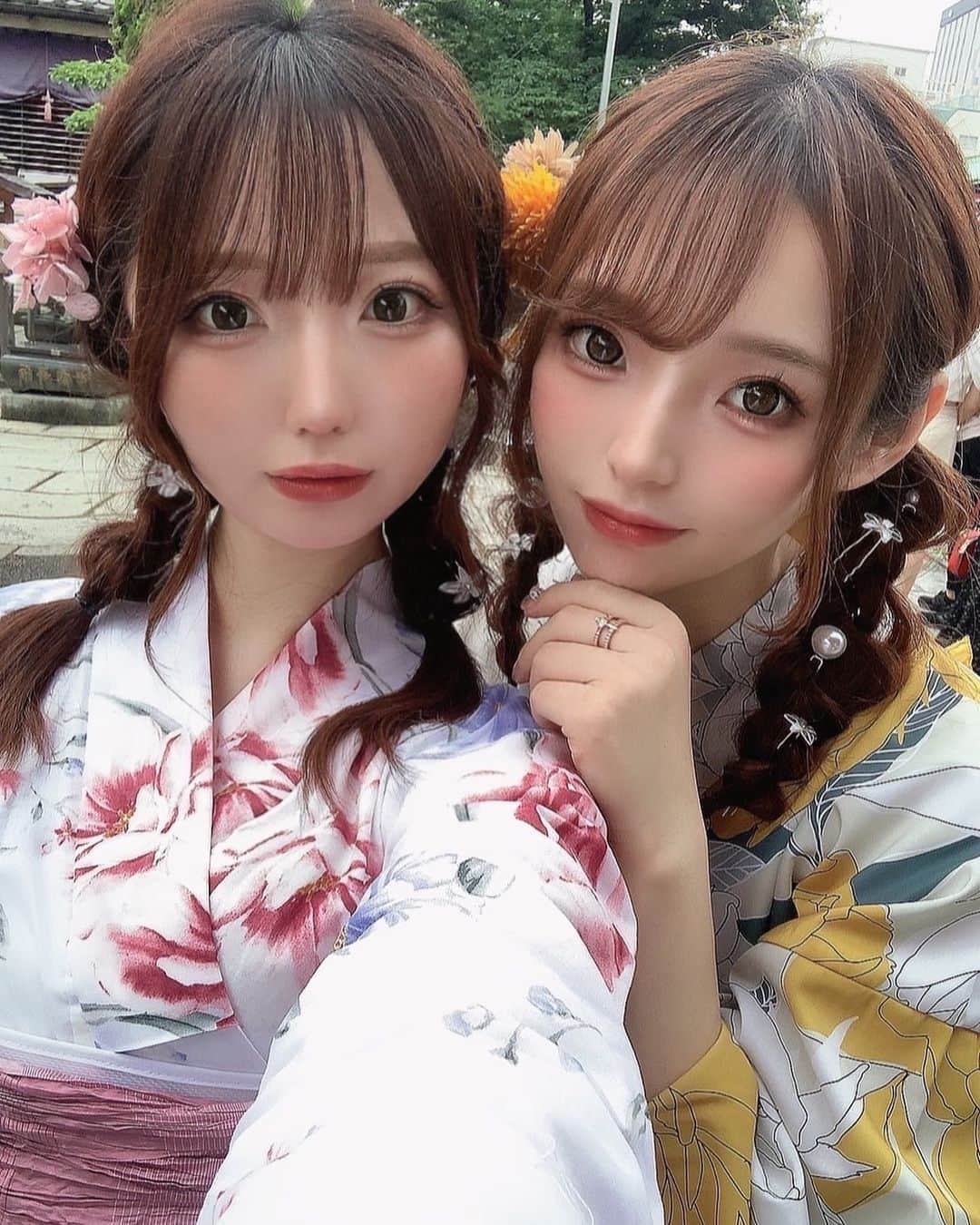 のインスタグラム：「かななちゅ🐶🐶🐶 ・ ・ #浴衣　#浴衣ヘアアレンジ #浴衣女子 #sugar #sugarnine」