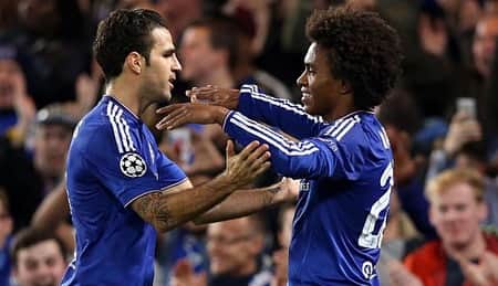ウィリアンのインスタグラム：「Congratulations on your amazing career hermano @cescf4bregas. It was a huge pleasure to have played with you. All the best for the future, God bless you!!!」