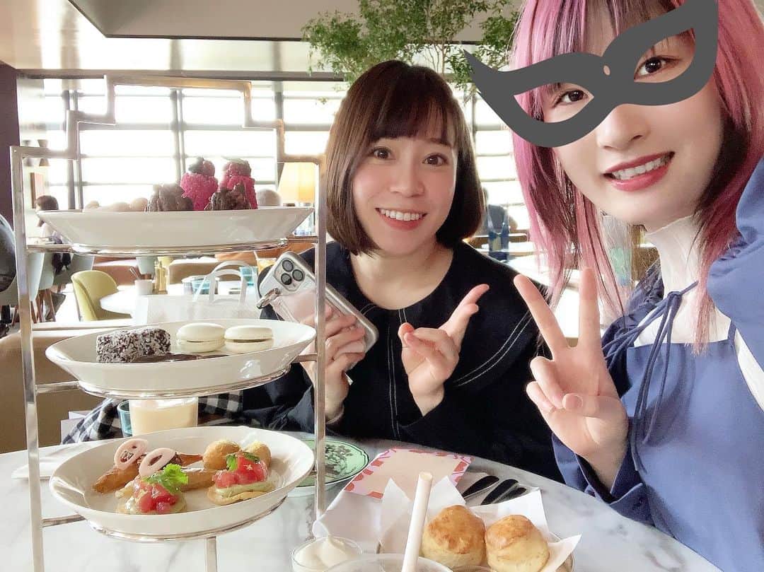 ハイパーミサヲのインスタグラム：「東女OGのあずさとアフヌン行ったときの♡」