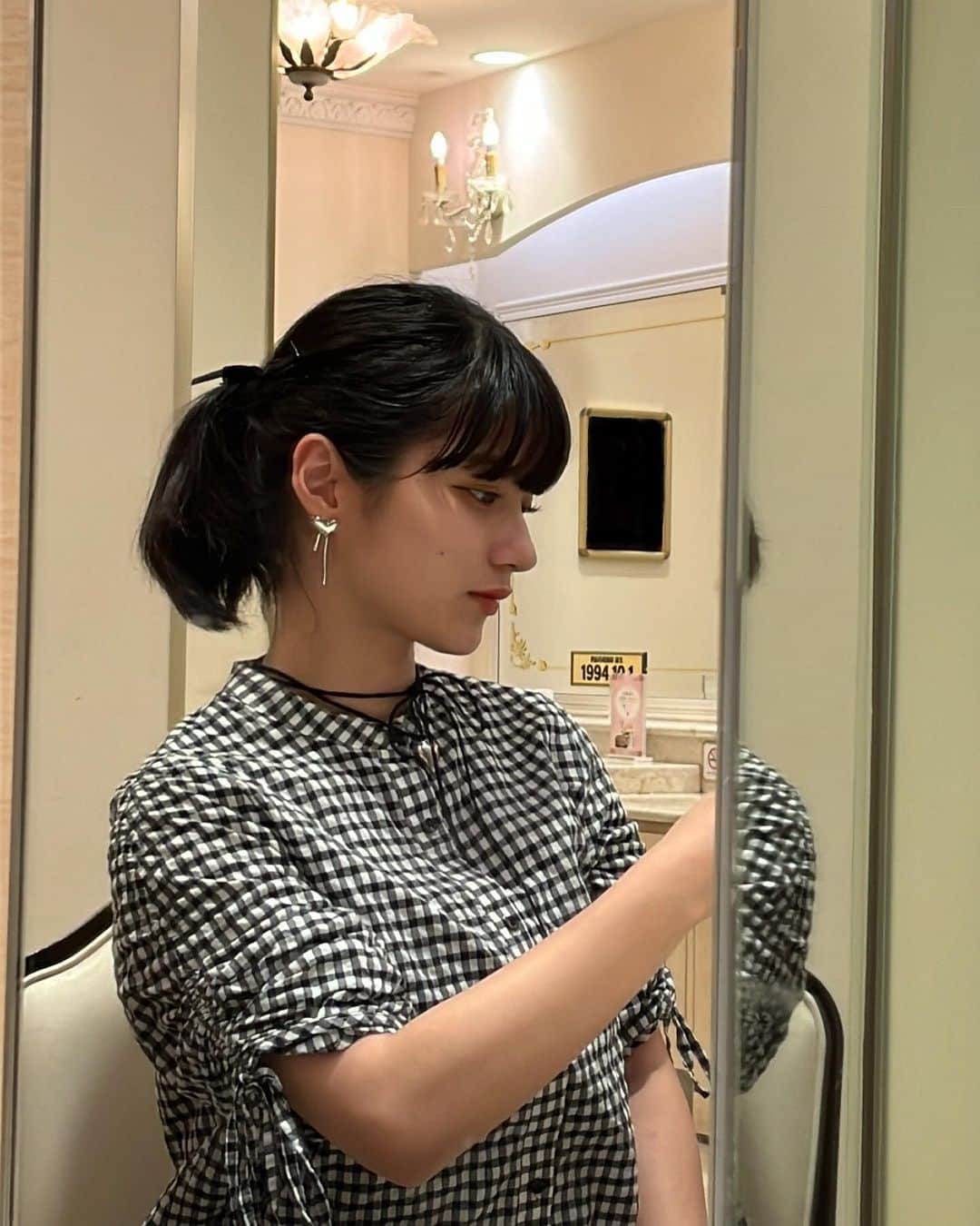 蒔田彩珠のインスタグラム：「☺︎︎ 髪伸ばすか切るか悩み🌱」