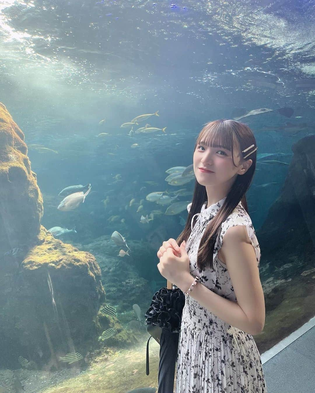 茉城奈那さんのインスタグラム写真 - (茉城奈那Instagram)「水族館に行った日🐬 ⁡ こうみえてお出かけするの好きです〜！ ⁡ ⁡ ⁡ ⁡ ⁡ ⁡ #アイドル #地下アイドル #idol #ınstagood #ヘアアレンジ #ストレートヘア #ピンクブラウン #ブラウンカラー #グレージュ #水族館 #江ノ島水族館 #えのすい #snidel」7月2日 23時57分 - nanchan_1010