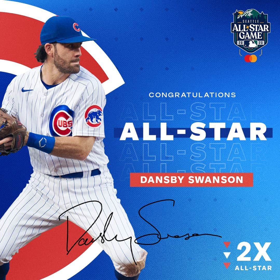 シカゴ・カブスのインスタグラム：「Dansby is headed back to the #AllStarGame! 🫡  Congratulations to @dansbyswanson on his second career All-Star selection.」