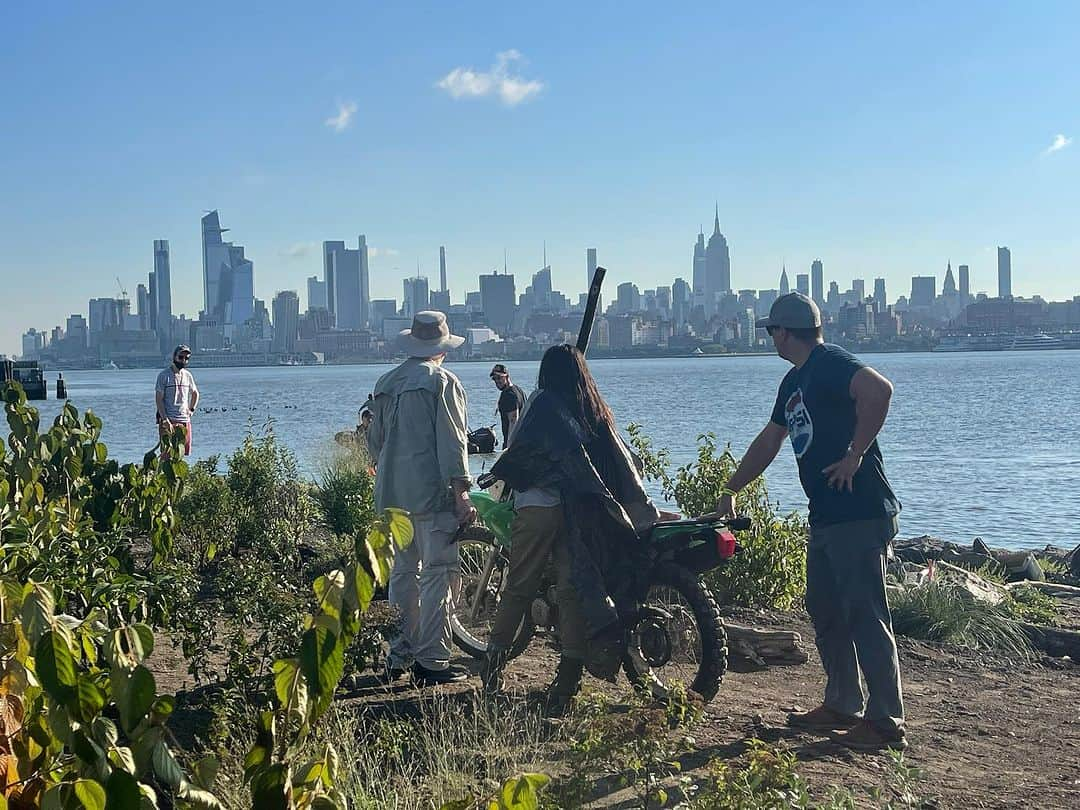 The Walking Deadさんのインスタグラム写真 - (The Walking DeadInstagram)「1 - Working with JDM was so awesome. He really is the nicest guy. 2 - My first stunt scene with the dirt bike and the epic NYC skyline. 3 - Getting some advice from LC on set.  4 - Just some BTS. 5 - This was a creepy magical broom that would just stand up on its own.  6 - With more of my Zombie friends.  7 - My first big Zombie scene. His name is Ben and he was my best friend on set. 8 - The first thing we do when we arrive on set is a scene read. It’s a chance to map out the scene, get the directors perspective and understand more about Eli’s vision.  9 - Someone grabbed this awesome candid shot.  10 - We really have no fun on set 😜  #amcthewalkingdead #deadcity #ginny #takeover #mahinanapoleon」7月3日 7時10分 - amcthewalkingdead