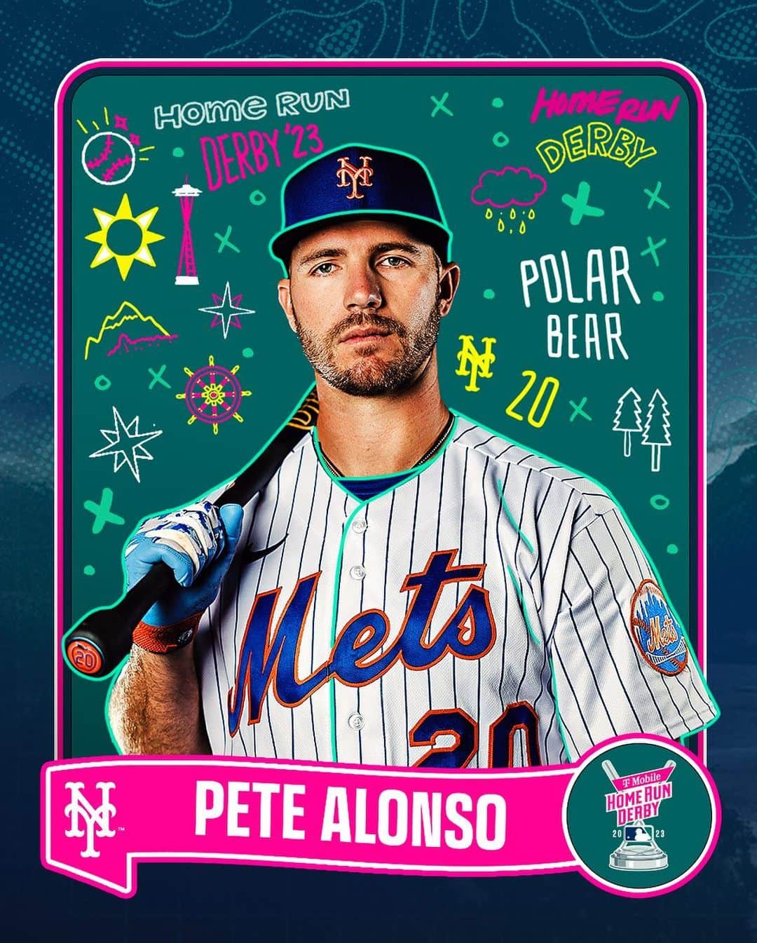 MLBさんのインスタグラム写真 - (MLBInstagram)「Polar Bear Pete is ready to crush baseballs in the PNW.  @polarpete20 joins the @TMobile #HRDerby lineup.」7月3日 8時26分 - mlb