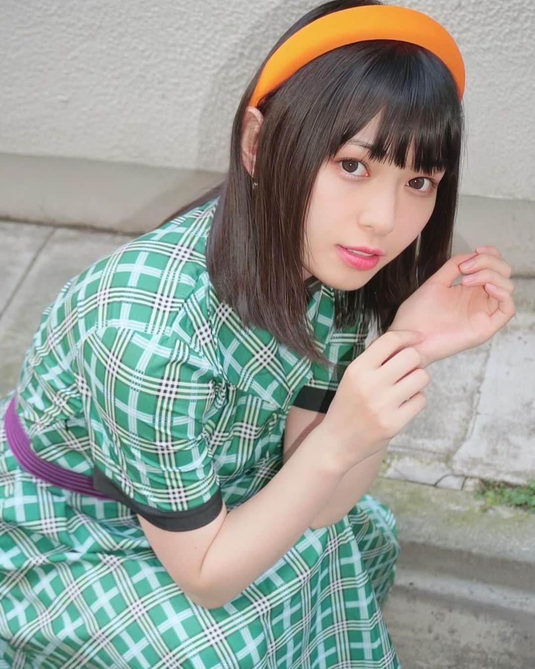 のインスタグラム：「レトロ衣装ですの💚🧡💜  #ootd #レトロコーデ #ワンピース #idol #滝口ひかり #ゑんら #wyenra #アイドル」
