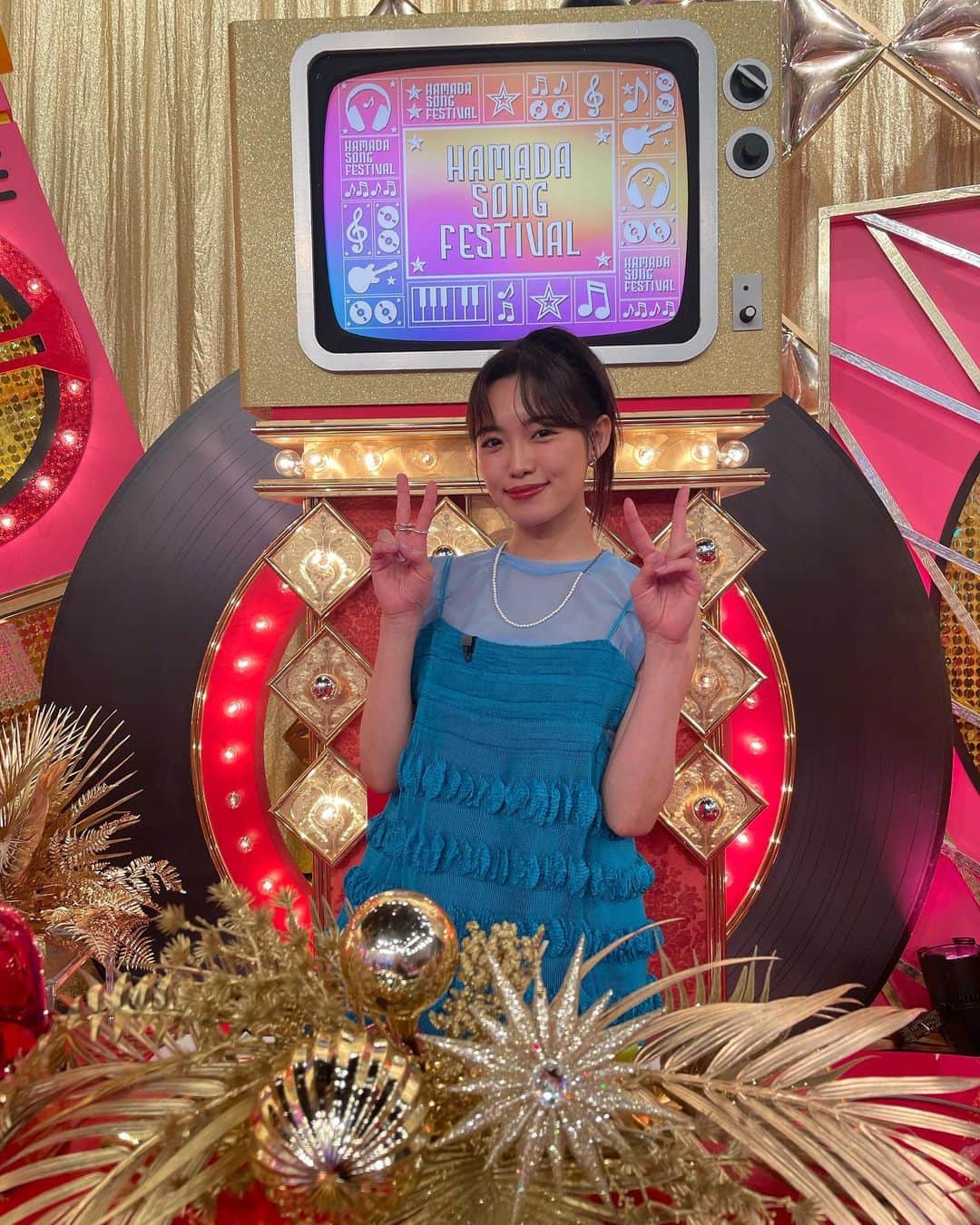 のインスタグラム：「TBSテレビ「オオカミ少年・ハマダ歌謡祭」に出演します🌼🌼🌼  ぜひ、ご覧ください！ 歌ってます！きゃー！  【放送日】 7/7（金）19時～20時  【番組ホームページ】 https://www.tbs.co.jp/ookami_tbs/#plus3」