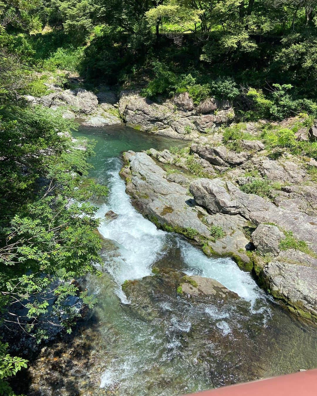 栗田よう子のインスタグラム：「のんびり😃 秋川渓谷行って来たぁ〜 暑いけど気持ち良かった。」