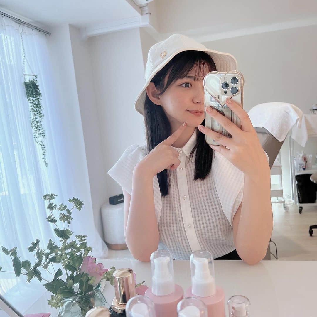 本田夕歩のインスタグラム：「お久しぶりの肌メンテナンス🫧🪞  毛穴洗浄と肌質改善していただきました！ゆみさんいつもありがとうございます>_< ♡  最近食生活が乱れていたのでたくさん栄養あるもの食べます🫠  #肌質改善 #毛穴洗浄 #サロン」