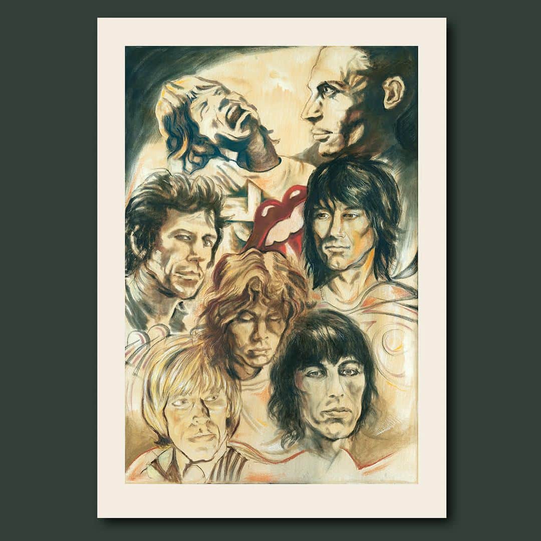 ロン・ウッドさんのインスタグラム写真 - (ロン・ウッドInstagram)「Remembering Brian Jones today ❤🙏🕊️  Brian is depicted here in the painting 'Stones Through The Ages'.」7月3日 14時44分 - ronniewood