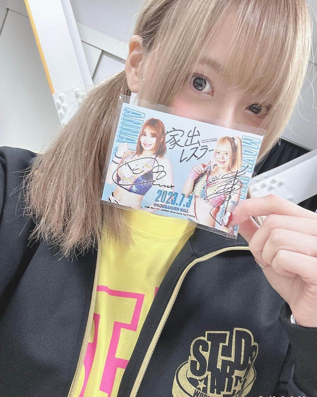 岩谷麻優のインスタグラム：「後楽園ホールにて家出レスラー撮影中!!」