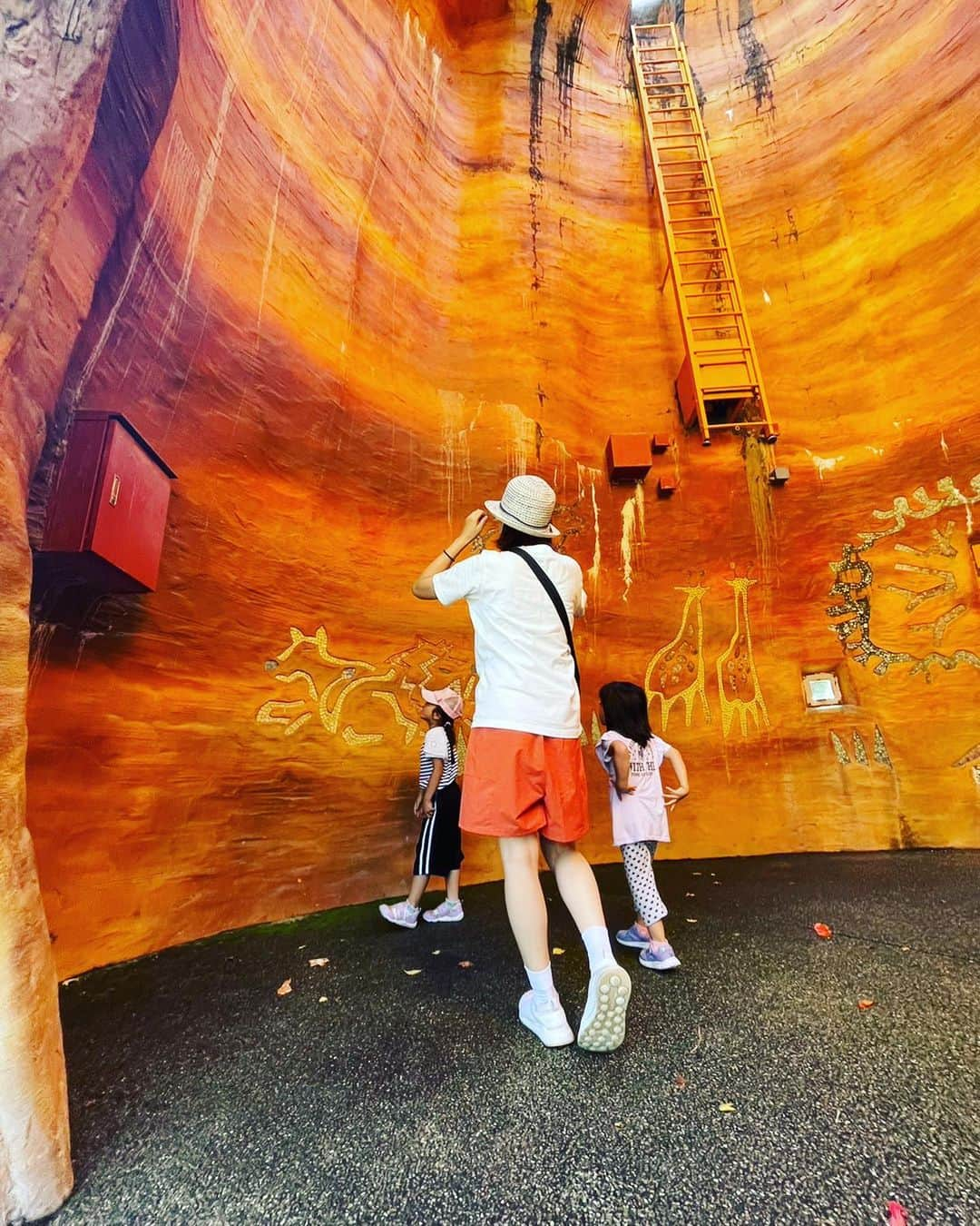 横山愛子さんのインスタグラム写真 - (横山愛子Instagram)「風邪ひいて幼稚園を休んでいた影響で…。。 また次女が泣いて行くようになり😂 その時に先生が絵本やシールを使って、沢山遊んで下さるうちに！ 『キリンが🦒好きなの』と次女が教えてくれたので^ - ^ 本物見に行こう❣️と炎天下の中動物園へ🐘🦁 初めて二人乗りベビーカー持って行かずに挑戦❗️✌️ シャトルバスをうまく使って沢山歩いてもらいました！抱っこもおんぶもしたけど…なんとかなった笑  子供達が見たい動物を全て見ることができて☆🐦‍⬛と戯れるキリン🦒には大興奮（＾ν＾）15分くらい見てたかな🤣 行くたびに身長測ってるから、成長がよくわかる👍 ゾウ🐘も今回は大人しくて目の前で水飲んでる姿が見られたり！ 初めてオランウータンのスカイウォークも見られて！大満足😋 本当に広いから全身筋肉痛……。  今日は温泉♨️に行って、心身共に癒されました( ^ω^ ) 明日からも頑張ろ！！！ #2歳差育児 #年子 #プレママ #ホリプロ #横山愛子 #動物園 #こどものいる暮らし  #キリン #オランウータン #スカイウォーク」7月3日 15時21分 - aiaiko8