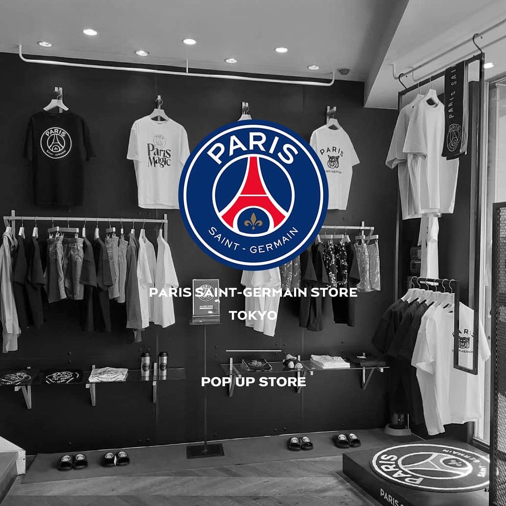 のインスタグラム：「. 【PARIS SAINT-GERMAIN STORE TOKYO -POP UP STORE-】 ⁡ ⁡ 今夏、PARIS SAINT-GERMAIN 選手の来日に合わせて、エディフィスでは今回のイベントを盛り上げるため、PARIS SAINT-GERMAIN STORE TOKYOの商品を多数ご用意。 ⁡ 順次新作が入荷しますので是非お見逃しなく！ ⁡ ⁡ また、417エディフィス・ベイクルーズストアの店舗でもポップアップを期間限定で開催中。 皆さまのご来店お待ちしております。 ⁡ ⁡ ⁡ #edifice #psg #psg_tokyo #パリサンジェルマン #2023ss」