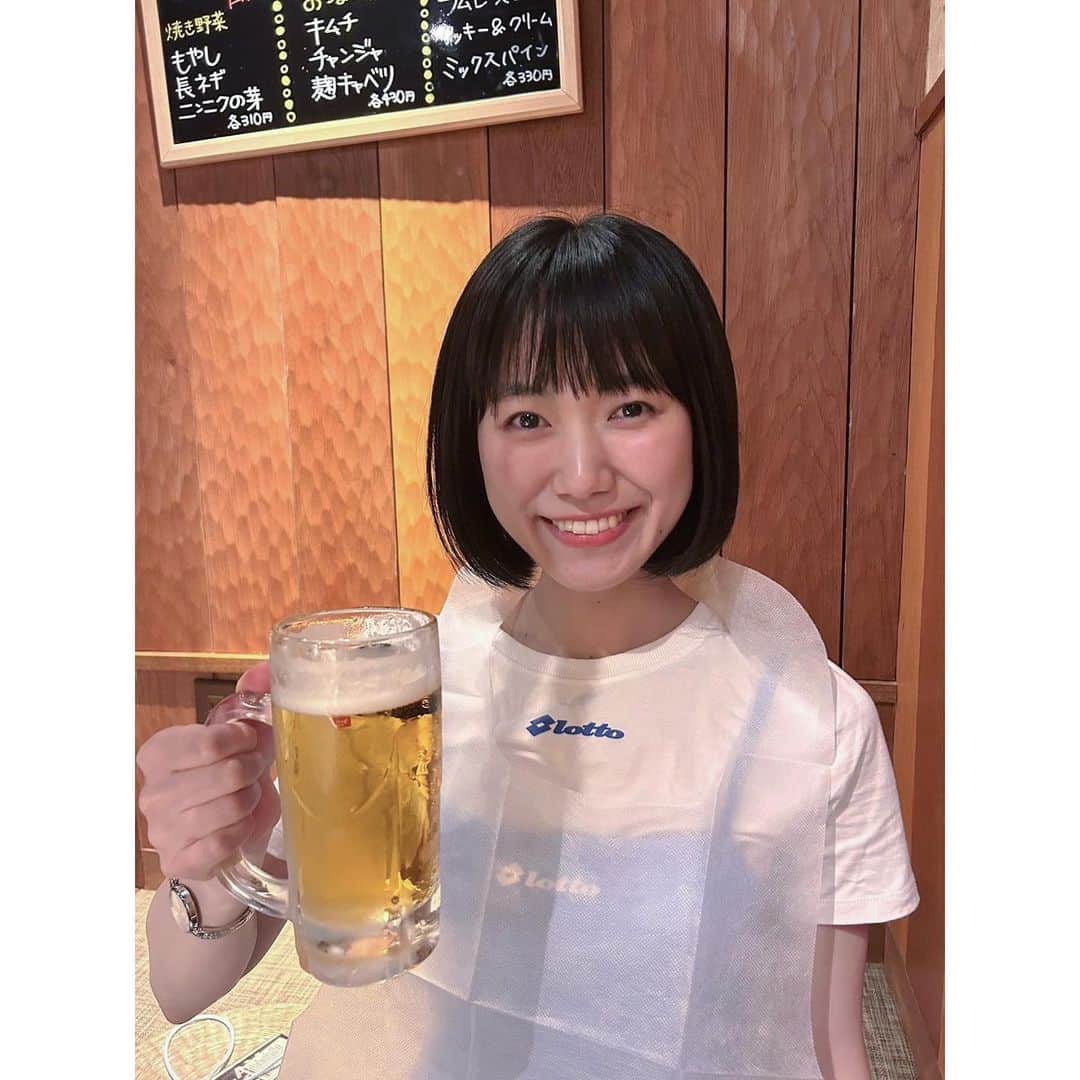 秋乃ゆにのインスタグラム：「ジンギスんまー！ 🐑🍻 #ジンギスカン」