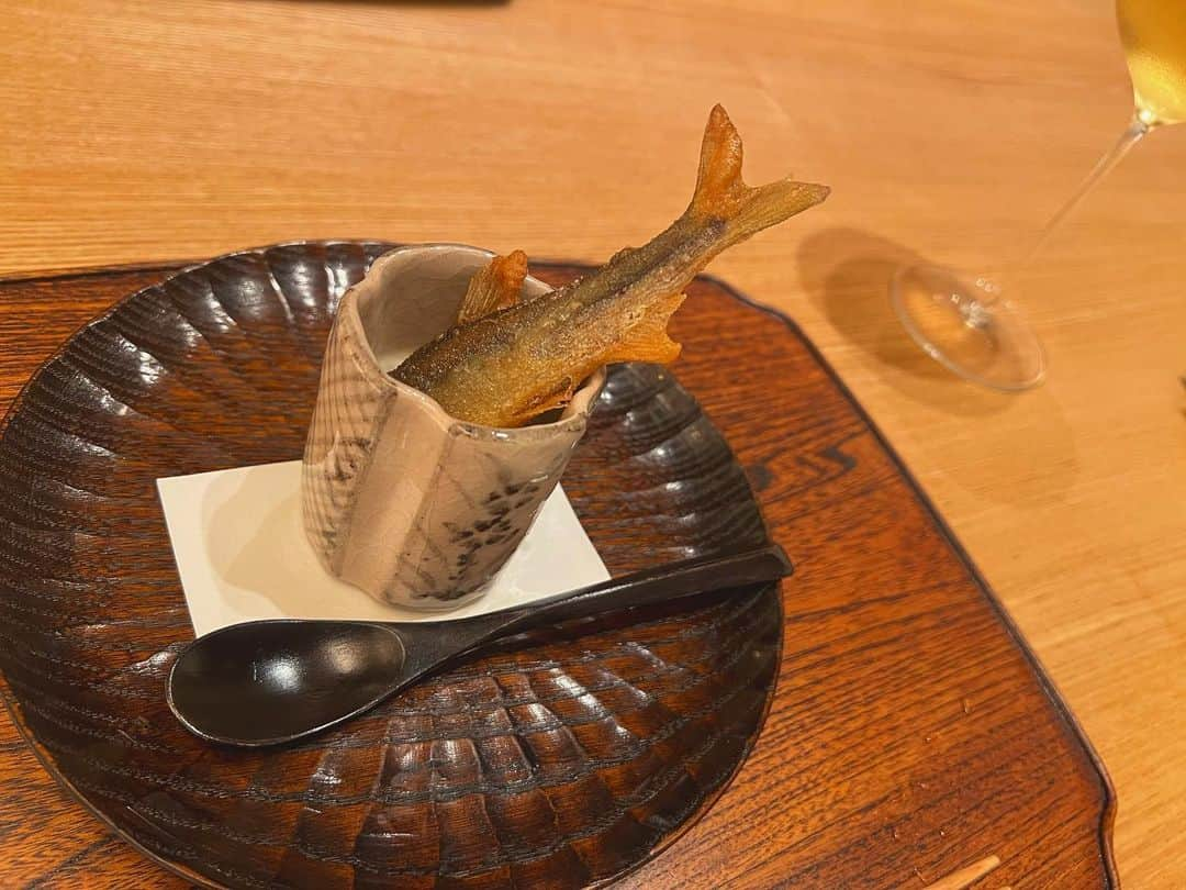 三好ユウさんのインスタグラム写真 - (三好ユウInstagram)「久しぶりの神楽坂「虎白」🍴 Japanese restaurant "KOHAKU" in Kagurazaka. ⁡ 稚鮎がトリュフソースの中にダイブしている 斬新なスタイルで登場🐟夏を感じました。 ⁡ 相変わらず安定の美味しさです☺️ ⁡ メインにお肉がないからさっぱり🐟 締めのご飯は今回もオニギリにして頂きました🍙 ⁡ ⁡ #神楽坂#神楽坂グルメ#ミシュラン三ツ星#予約困難店 #鮎 #旬の食材#懐石 #グルメ好きな人と繋がりたい #タビジョ#東京グルメ #フードアナリスト#ilovejapan#japanesefood##음식사진#東京美食#好吃」7月3日 19時11分 - yuu_5240