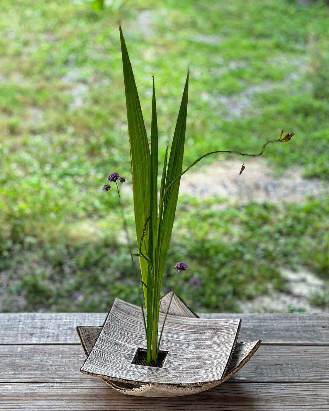 佐竹晃さんのインスタグラム写真 - (佐竹晃Instagram)「Two parts Kohiki suiban. Ikebana by @sayo.ikebana www.akirasatake.com  .  #ikebana #いけばな #akirasatakeceramics #clay  #asheville  #vase #花器 #gallerymugen  #陶芸 #陶芸家  #佐竹晃 #ceramics #pottery #japanese #japanesepottery #vase」7月4日 5時38分 - akirasatake