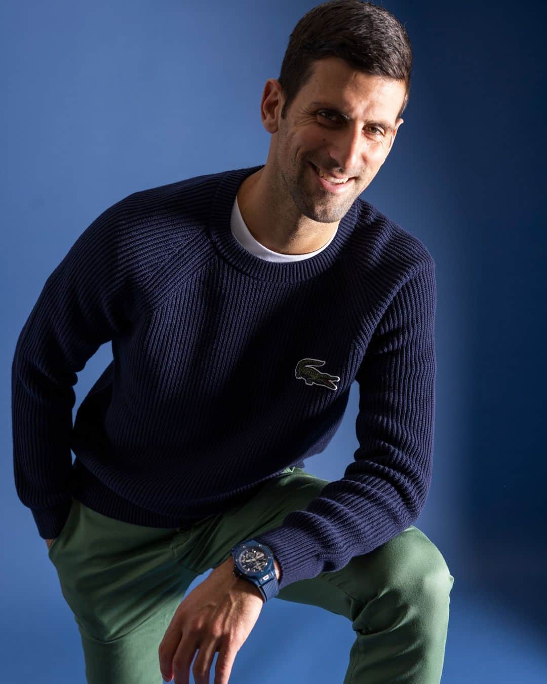 のインスタグラム：「It's match day! Wishing to #HublotAmbassador @djokernole the best of luck for his first tournament match. Go Novak! #HublotFamily」