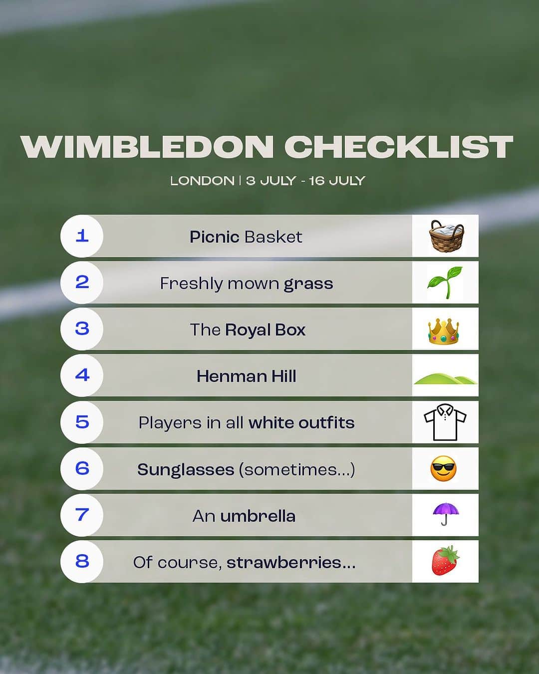 ATP World Tourさんのインスタグラム写真 - (ATP World TourInstagram)「Wimbledon is here… 🍓  And here's your guide to the quintessential essentials that make SW19 so iconic... 🇬🇧」7月3日 21時07分 - atptour