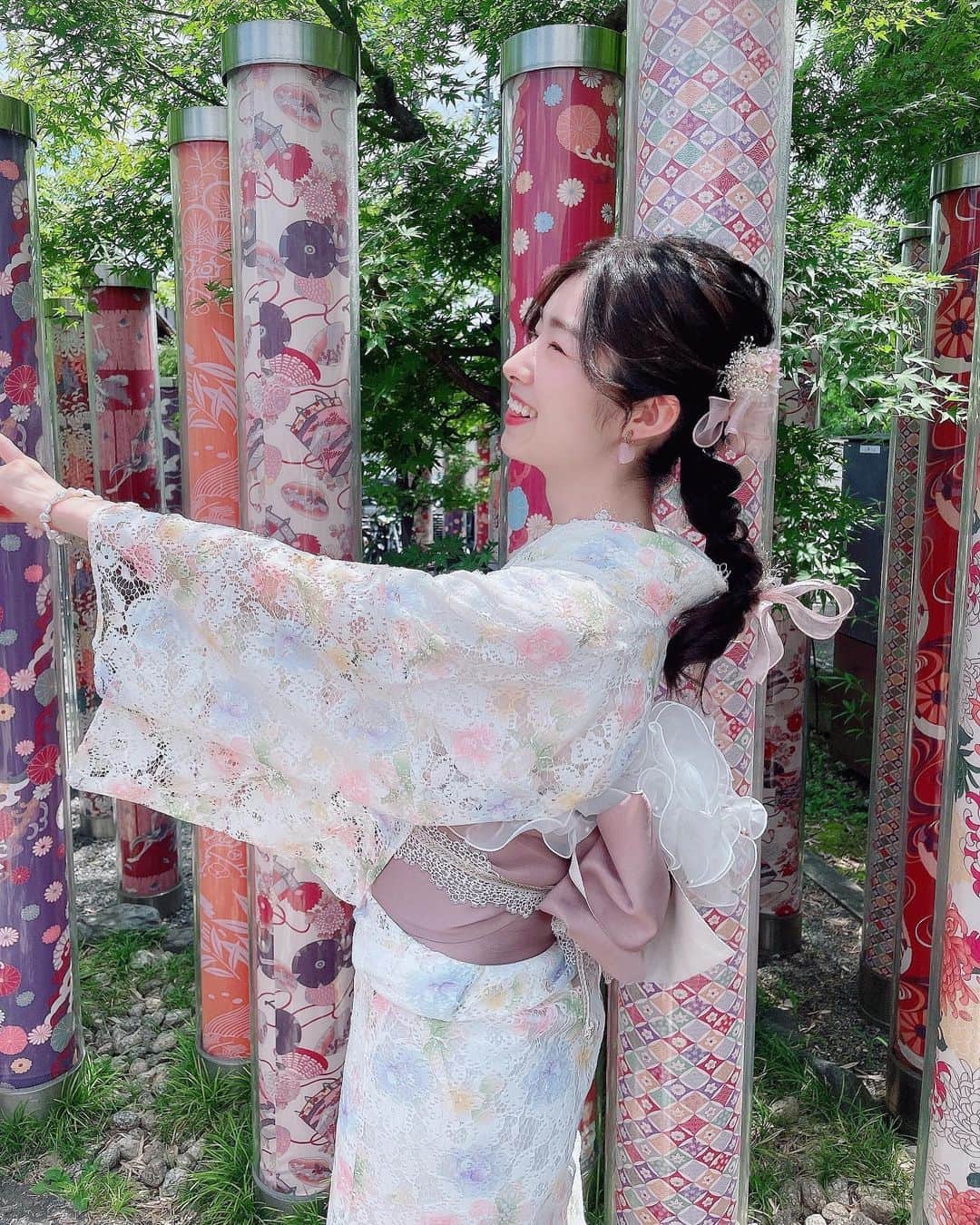 岩立沙穂さんのインスタグラム写真 - (岩立沙穂Instagram)「🎋 . 初夏の京都へ行ってきました♪  レースの浴衣、可愛くて涼しくて素敵な思い出が沢山できたので写真少しずつ載せていきます〜🤭  . . #京都旅行 #女子旅 #レンタル着物  #嵐山 #キモノフォレスト #浴衣ヘア #浴衣 #とむさほ #arashiyama #kyototrip」7月3日 21時23分 - saho_iwatate104