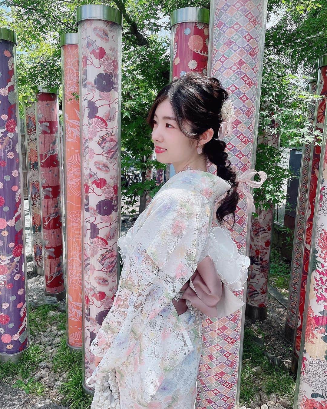 岩立沙穂さんのインスタグラム写真 - (岩立沙穂Instagram)「🎋 . 初夏の京都へ行ってきました♪  レースの浴衣、可愛くて涼しくて素敵な思い出が沢山できたので写真少しずつ載せていきます〜🤭  . . #京都旅行 #女子旅 #レンタル着物  #嵐山 #キモノフォレスト #浴衣ヘア #浴衣 #とむさほ #arashiyama #kyototrip」7月3日 21時23分 - saho_iwatate104