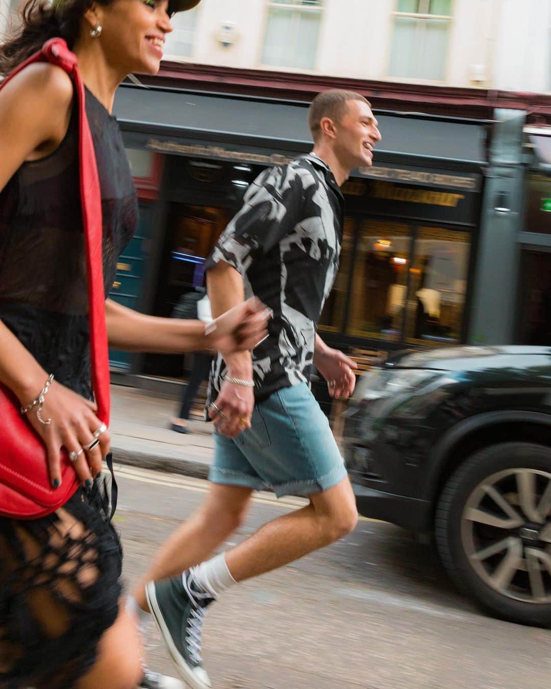 のインスタグラム：「Run, don’t walk.  The sheer abstract shirt [129268664] The oversized fit t-shirt [132093867]」