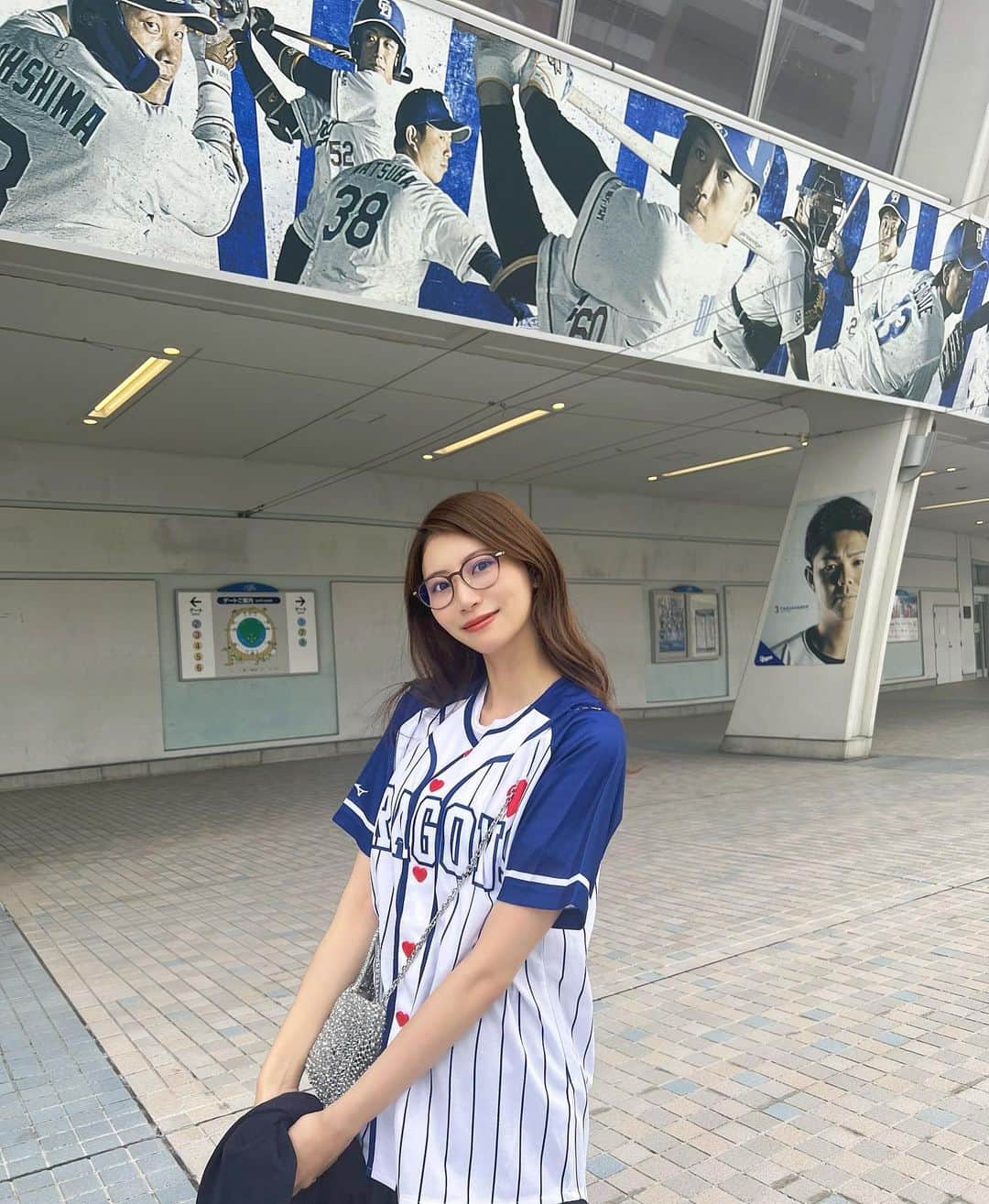 後藤理沙子のインスタグラム：「先日の野球観戦行ってきました⚾️ * #ドラゴンズ  #ドラゴンズ女子 #バンテリンドーム」