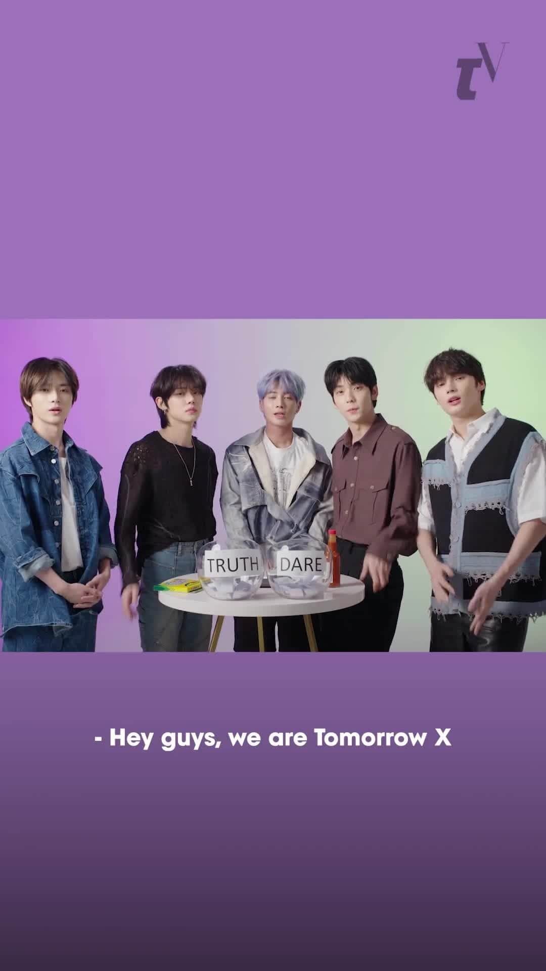Teen Vogueのインスタグラム：「🤯🤯🤯 Watch #TXT play "I Dare You" with Teen Vogue at the link in bio.」