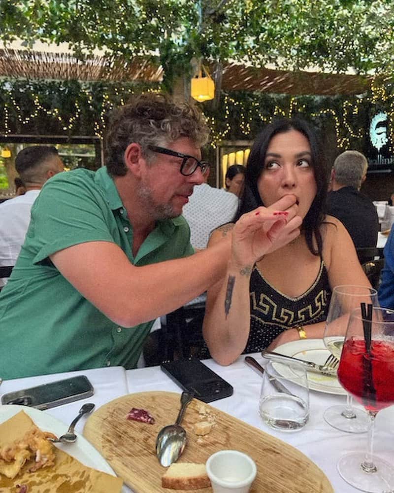 ミシェル・ブランチさんのインスタグラム写真 - (ミシェル・ブランチInstagram)「Vintage @versace, soooo much pasta, wine and love 🍝🍷🍾 ❤️ This is 40 🇮🇹 La dolce vita ❤️」7月3日 23時53分 - michellebranch