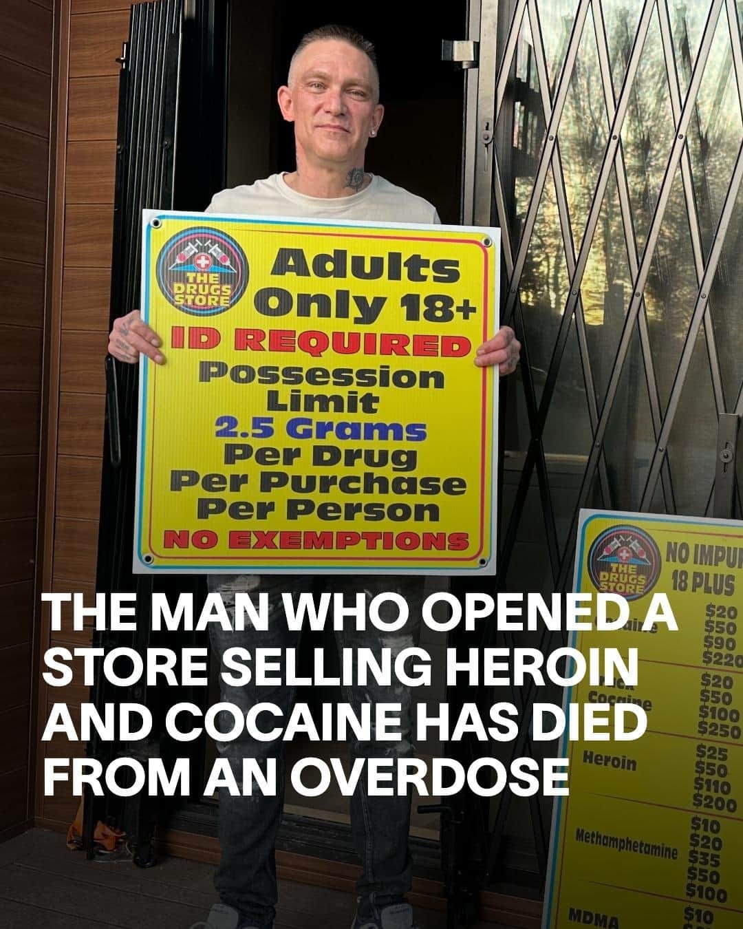 VICEさんのインスタグラム写真 - (VICEInstagram)「The man who opened the first store in Canada openly selling tested heroin, cocaine, meth, and MDMA has died of an overdose.⁠ ⁠ Jerry Martin died in Vancouver on Friday, a few days after he was hospitalized due to a suspected fentanyl overdose, according to his partner Krista Thomas. He was 51 years old.⁠ ⁠ “Jerry believed that people were self-medicating their trauma and, so long as they were doing that, they needed a safe supply to do it [...] He wanted to save lives,” Thomas said on Friday. “He’s no more exempt than any other human being on this earth. He had his own trauma and, unfortunately, he relapsed.”⁠ ⁠ Read the full story at the link in bio.」7月4日 0時45分 - vice