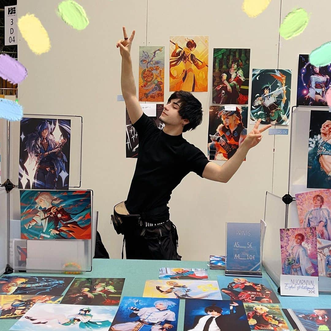 Geheさんのインスタグラム写真 - (GeheInstagram)「thank you so much for such a wonderful of @dokomi_expo 🥰 I'm returning home with lots of great memories and a bunch of new friends <3 I'm very grateful for everyone's kind words and support. I sold out on most of my merch, both cosplay and art 😭🫶 Can't wait for next year!」7月4日 0時58分 - geheichou