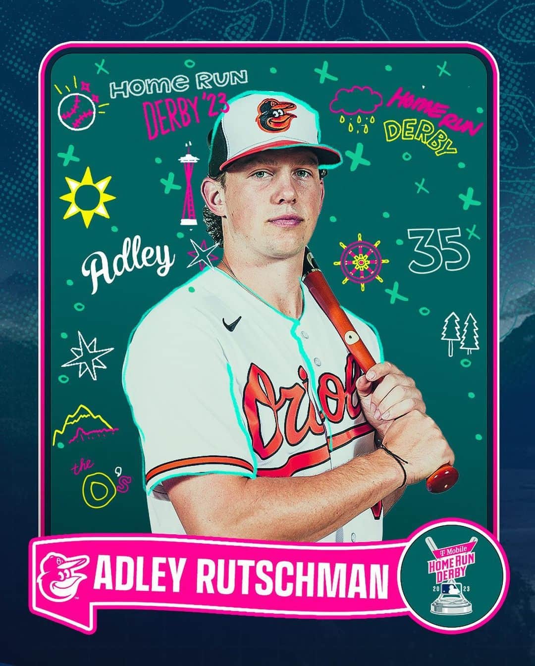 MLBさんのインスタグラム写真 - (MLBInstagram)「Adley is IN!  @AdleyRutschman joins the 2023 @TMobile #HRDerby field.」7月4日 1時32分 - mlb