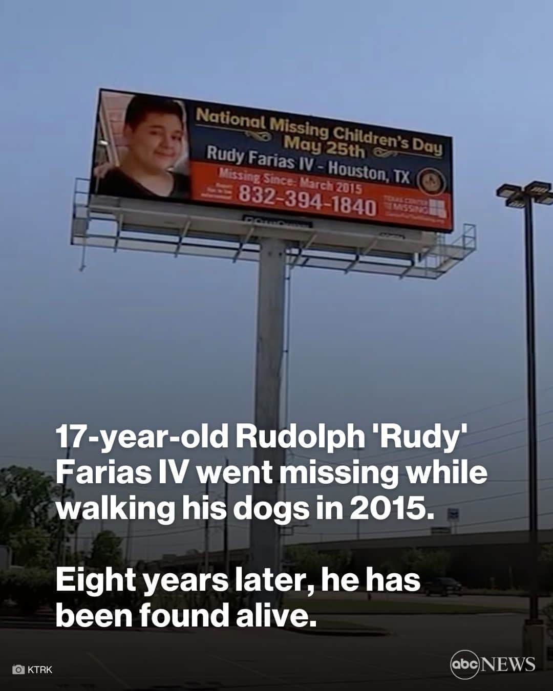 ABC Newsのインスタグラム：「Details of Faris' reappearance remain unclear. However, his mother told ABC News Houston affiliate KTRK that he was reportedly discovered unresponsive outside of a church. MORE AT LINK IN BIO.」