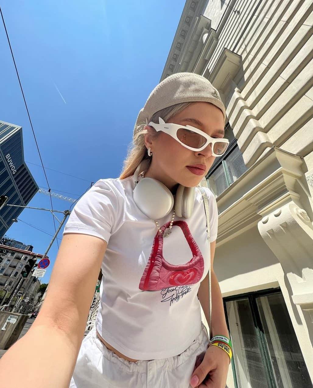 LOCAL HEROESのインスタグラム：「We still can't get over this Tee 🎀 / @aleksandrags in LH x Holy Spells Slim Fit Tee ( sold out )」