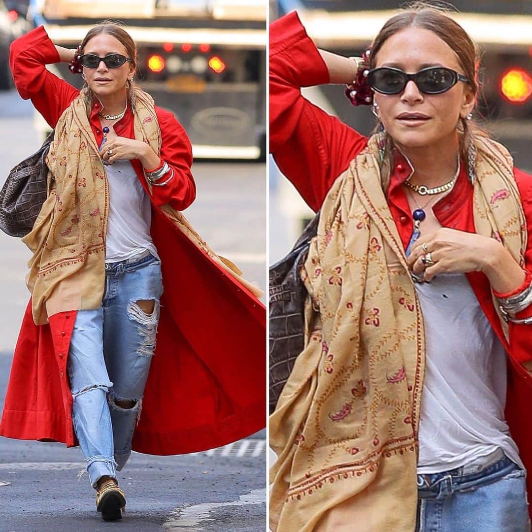 オルセン姉妹（ファンアカウント）のインスタグラム：「Mary-Kate 💃🏼 #mkastyle」