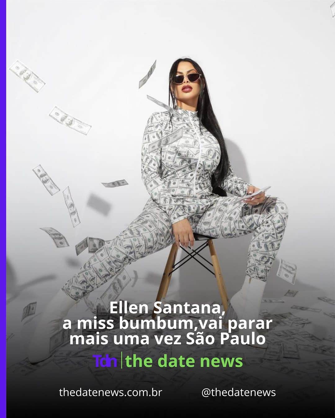 のインスタグラム：「Ellen Santana, a miss bumbum, vai parar mais uma vez São Paulo.  @ellensantanaoriginal  @jonataneisenhardt   📰Leia mais em thedadenews.com.br @thedatenews @danilorasquinhooficial  Foto 1: @trumpas_  Foto 2: @guiguerrero_」