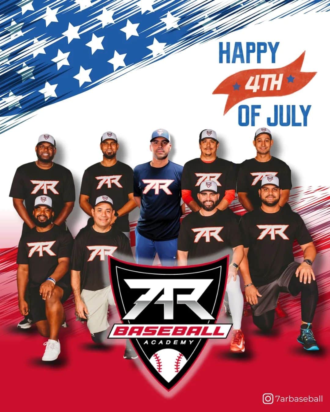 ロビンソン・チリノスのインスタグラム：「Wishing everyone a happy and memorable 4th of July!  Enjoy the fireworks, festivities, and quality time with loved ones. Happy 4th of July from all of us at 7AR Baseball Academy! 🇺🇸🎆  #Happy4thofJuly #IndependenceDay #PatrioticSpirit #CelebrateFreedom #Grateful #FamilyTime #7ARBaseball #7arBaseballAcademy」