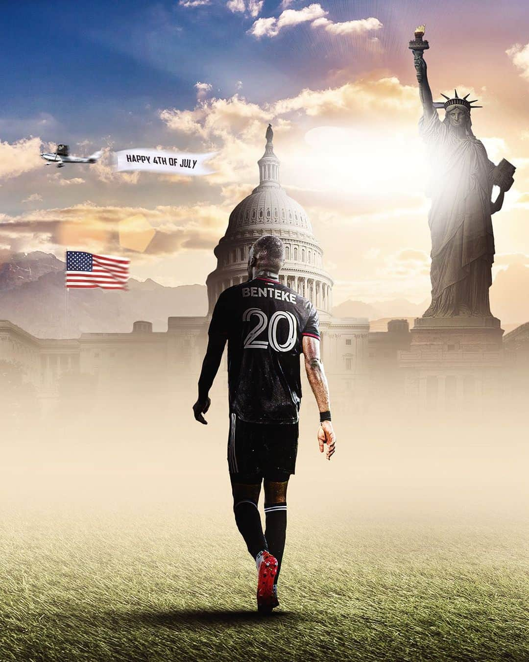 クリスティアン・ベンテケのインスタグラム：「Wishing a very happy Independence Day to all of my American followers.  I’m extremely grateful to be part of the D.C. United family and celebrate this day with you all. I wish you all a day filled with joy, unity, and pride 🇺🇸」