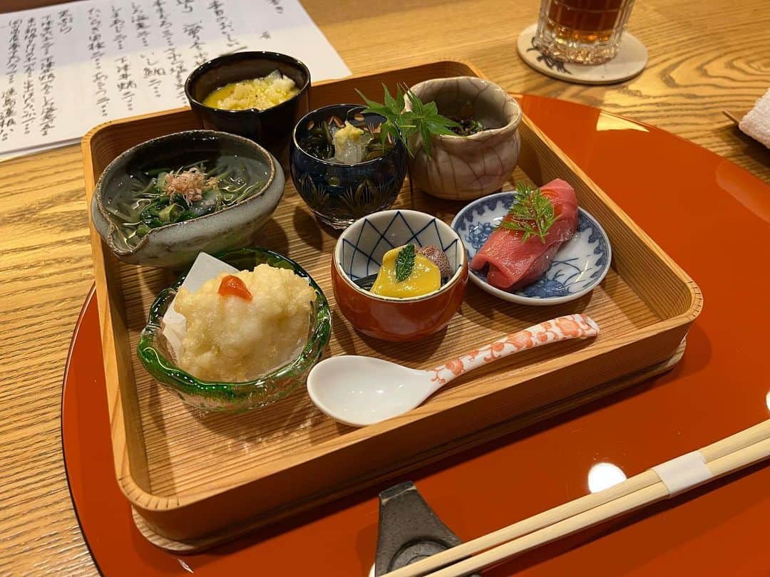 のインスタグラム：「. . . 一文🫣💓 . どれを食べても美味しい！！！ 写真は一部だよん🫣 . . . . . #岡山ディナー #岡山グルメ  #一文 #岡山和食」