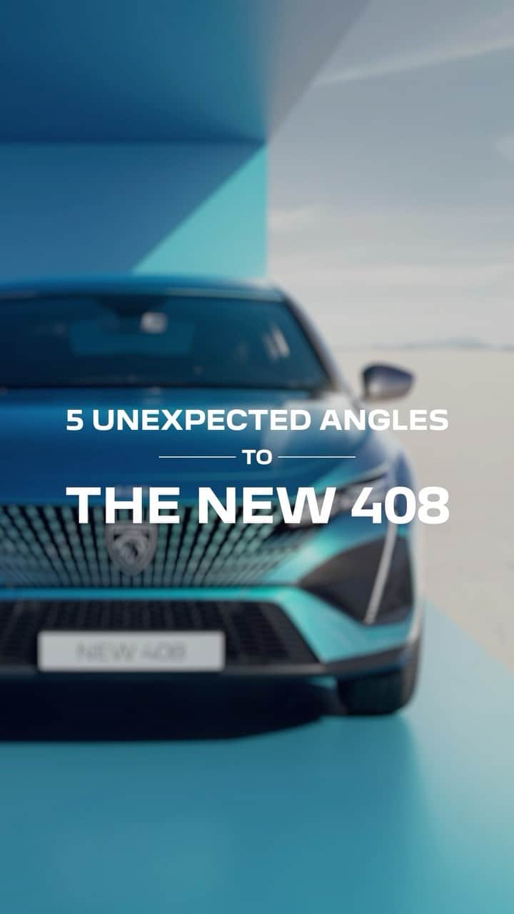 Peugeot_jpのインスタグラム：「5つの視点で紐解く、#プジョー408 の唯一無二のスタイリング。  ◆美しいファストバックスタイル ◆ボディカラーと同色のフレームレスグリル ◆幾何学的なホイールデザイン ◆ライオンの耳を思わせるリアスポイラー ◆立体的なリアバンパーのデザイン ※動画は欧州仕様車です。  #Peugeot #プジョー」