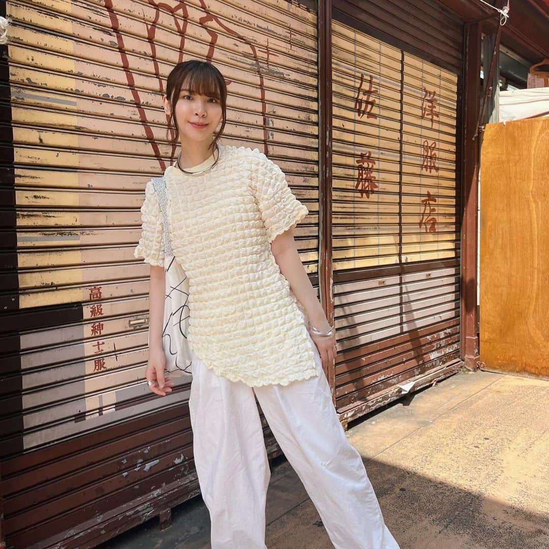 蒼山幸子さんのインスタグラム写真 - (蒼山幸子Instagram)「あんみつ食べたり 久しぶりにヨシカミのオムライス 食べたりしてしまった。 白い服だったので若干緊張しました。 すっかり夏だ。🏊‍♂️」7月4日 19時15分 - sachiko_aoyama